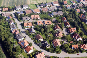 Aerial photograpy of Castle Ring in Kandel in the state Rhineland-Palatinate, Germany
