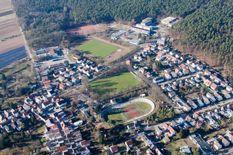 Range of bicycle racetrack - Parkour of the RV08 in Dudenhofen in the state Rhineland-Palatinate