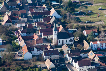 Church building in the village of in Hanhofen in the state Rhineland-Palatinate, Germany