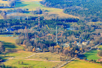 Holiday Park in Haßloch in the state Rhineland-Palatinate, Germany from above