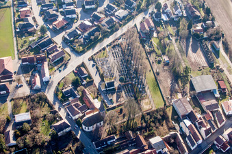 Town View of the streets and houses of the residential areas in Gommersheim in the state Rhineland-Palatinate, Germany