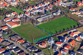 Sports fields of SV Gommersheim 1945 eV in Gommersheim in the state Rhineland-Palatinate, Germany
