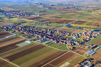 Village view from the southeast in Böbingen in the state Rhineland-Palatinate, Germany