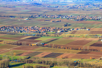 Aerial photograpy of Village view from the southeast in Altdorf in the state Rhineland-Palatinate, Germany