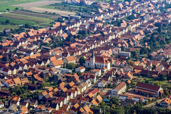 Feigenberg and Luitpoldstr from the west in Hatzenbühl in the state Rhineland-Palatinate, Germany