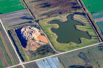 Bürgersee of the fishing club Zeiskam eV in Zeiskam in the state Rhineland-Palatinate, Germany