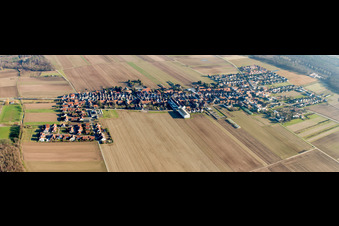 Village view in the district Hayna in Herxheim bei Landau in the state Rhineland-Palatinate, Germany
