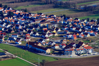 On the high trail in Kandel in the state Rhineland-Palatinate, Germany seen from above