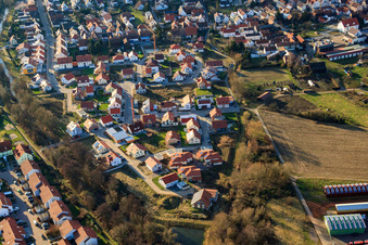 New development area Am Altbach in Herxheim bei Landau in the state Rhineland-Palatinate, Germany