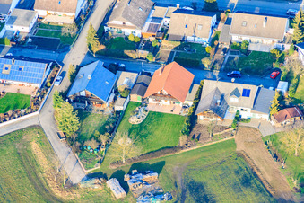 Albert-Detzel-Straße in Herxheim bei Landau in the state Rhineland-Palatinate, Germany from above