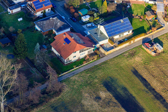 Albert-Detzel-Straße in Herxheim bei Landau in the state Rhineland-Palatinate, Germany out of the air
