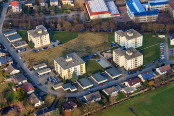 4 residential blocks on Albert-Detzel-Straße in Herxheim bei Landau in the state Rhineland-Palatinate, Germany