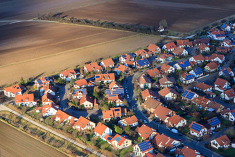 Rosenberger Street in Herxheim bei Landau in the state Rhineland-Palatinate, Germany
