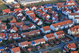 Aerial photograpy of Laurentiusring in Herxheim bei Landau in the state Rhineland-Palatinate, Germany