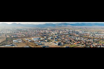 City area with outside districts and inner city area in Landau in der Pfalz in the state Rhineland-Palatinate, Germany