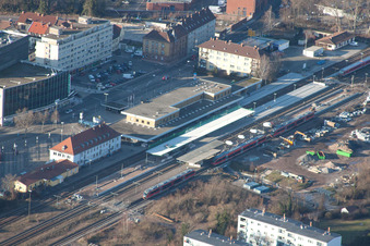 Railroad station in Landau in der Pfalz in the state Rhineland-Palatinate, Germany