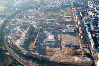 Aerial photograpy of Landau in der Pfalz in the state Rhineland-Palatinate, Germany