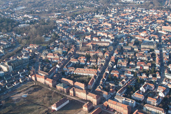 Landau in der Pfalz in the state Rhineland-Palatinate, Germany from above