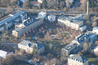 Landau in der Pfalz in the state Rhineland-Palatinate, Germany viewn from the air