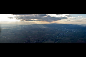 Bird's eye view of District Drusweiler in Kapellen-Drusweiler in the state Rhineland-Palatinate, Germany