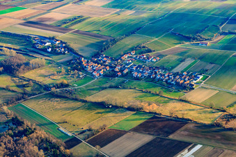 Village view from the northwest in Hergersweiler in the state Rhineland-Palatinate, Germany