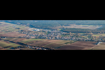 Panorama in the district Schaidt in Wörth am Rhein in the state Rhineland-Palatinate, Germany