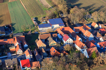 Nagel Winery in Vollmersweiler in the state Rhineland-Palatinate, Germany seen from above