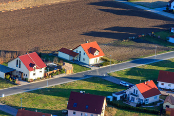 Aerial view of Early Knife Trail in the district Schaidt in Wörth am Rhein in the state Rhineland-Palatinate, Germany