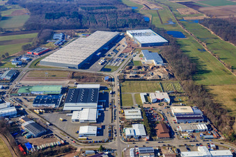 Aerial photograpy of Horstring in the district Minderslachen in Kandel in the state Rhineland-Palatinate, Germany