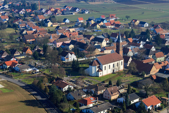 Ortisei in Kapsweyer in the state Rhineland-Palatinate, Germany from above