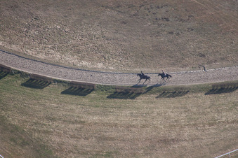 Hippodrome de la Hardt in the district Altenstadt in Wissembourg in the state Bas-Rhin, France out of the air