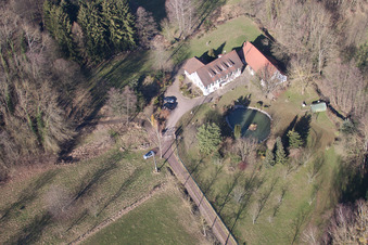 Drone recording of Memmelshoffen in the state Bas-Rhin, France