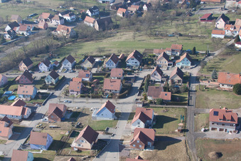 Oblique view of Lampertsloch in the state Bas-Rhin, France