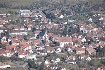 Soultz-sous-Forêts in the state Bas-Rhin, France out of the air