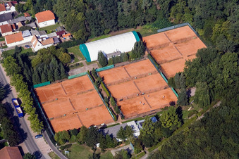 Tennis court in Herxheim bei Landau in the state Rhineland-Palatinate, Germany