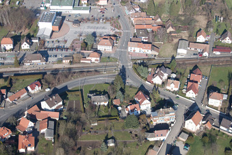 Drone recording of Soultz-sous-Forêts in the state Bas-Rhin, France