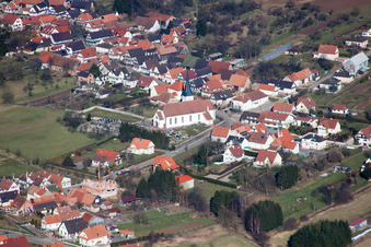 Aerial photograpy of Seebach in the state Bas-Rhin, France