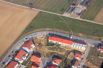 Drone recording of On the high trail in Kandel in the state Rhineland-Palatinate, Germany