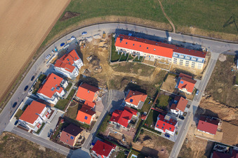 Drone image of On the high trail in Kandel in the state Rhineland-Palatinate, Germany