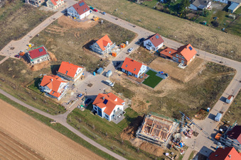 New development area Lower Rappenfeld in the district Mörlheim in Landau in der Pfalz in the state Rhineland-Palatinate, Germany out of the air