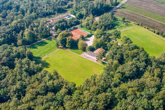Sports fields in Steinweiler in the state Rhineland-Palatinate, Germany