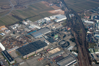 Industrial area Im Justus, Im Grein in Landau in der Pfalz in the state Rhineland-Palatinate, Germany