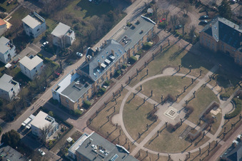 Aerial view of Hospital Garden in Landau in der Pfalz in the state Rhineland-Palatinate, Germany
