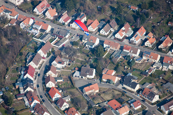 Aerial view of Landau in der Pfalz in the state Rhineland-Palatinate, Germany