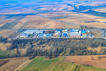 Industrial Park W from the south in Herxheim bei Landau in the state Rhineland-Palatinate, Germany