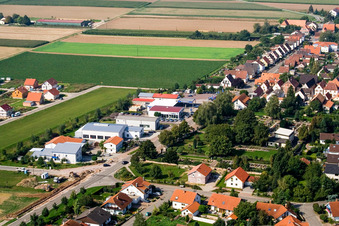 Main Street in Steinweiler in the state Rhineland-Palatinate, Germany