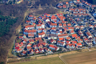 Settlement in Oberwald in the district Sondernheim in Germersheim in the state Rhineland-Palatinate, Germany