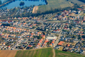 Sepp-Herberger-Straße in the district Sondernheim in Germersheim in the state Rhineland-Palatinate, Germany