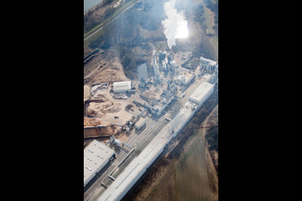Oblique view of Nolte in Germersheim in the state Rhineland-Palatinate, Germany