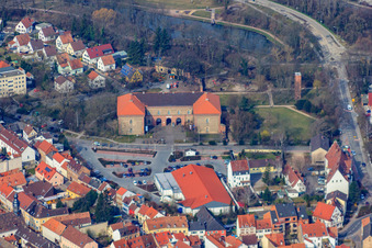 Ludwigstor and Bahnhofstr in Germersheim in the state Rhineland-Palatinate, Germany